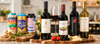 A curated selection of craft beer and wine gifts.